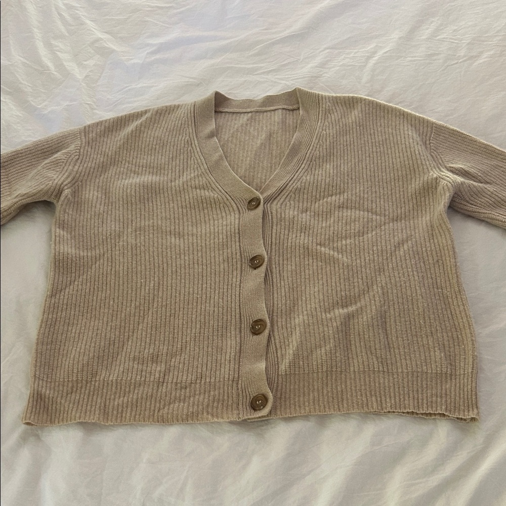 Jenni Kayne Cocoon Cashmere Cardigan Sweater in Oatmeal